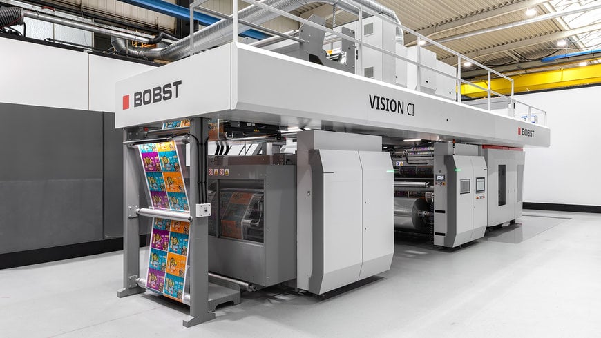 BOBST presenta VISION CI —una flamante impresora flexo de tambor central capaz de ofrecer una producción rentable, consistente, eficiente y de alta calidad